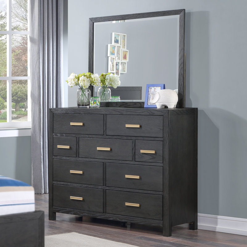 50'' W 9 - Drawer Dresser, Charcoal