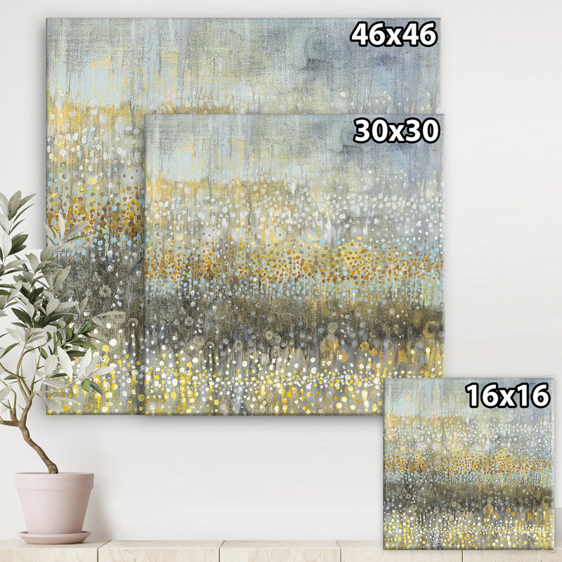 Glam Rain Abstract IV - impression, H 16 po x l 16 po x P 1 po, Toile tendue