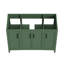 Meuble-lavabo pliable 48 po avec cadre en bois massif, assemblage à verrouillage rapide, comptoir en quartz et lavabo en céramique, finition vert olive-130905305