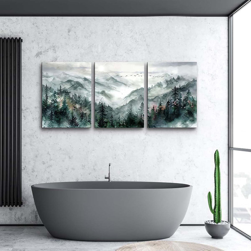 3 Piece Wrapped Canvas Print, 60 cm H x 40 cm W