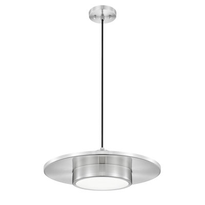 Fenoglio 20 inch Brushed Nickel 1 Light Pendant