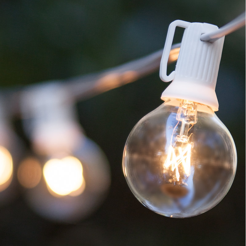 Lampe de type globe à 25 pi 25 pi., Blanc