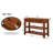42" Mid-Century Console Table with 2 Drawers, Brown-284341084