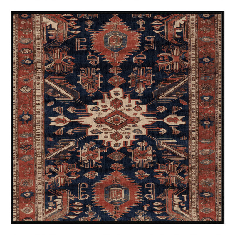 Tapis brun lavable à la machine, Carré 4 pi