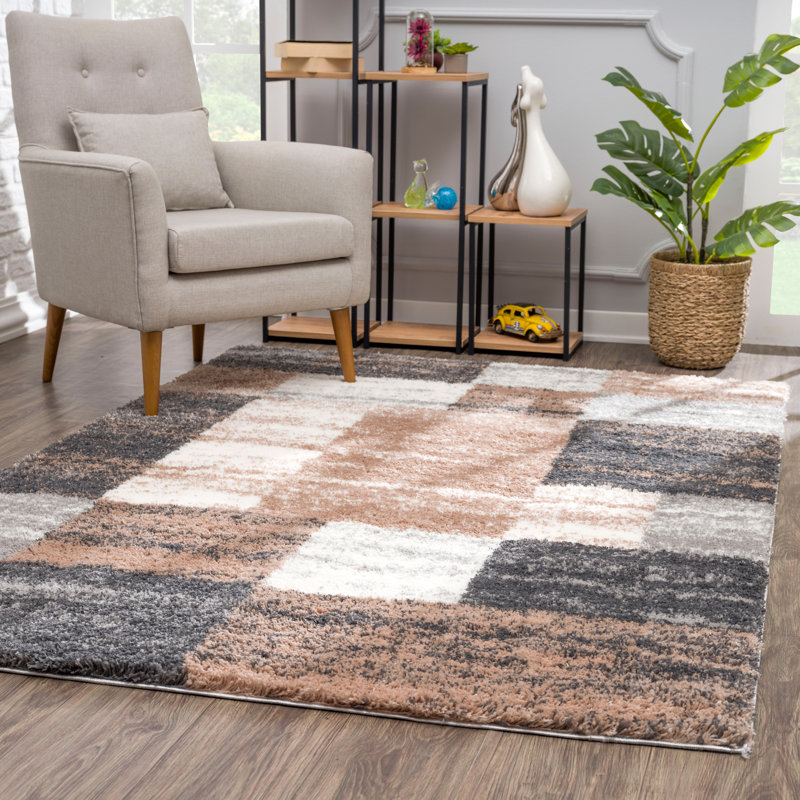 Geometric Indoor Rug, Rectangle 6'7" x 9'6"