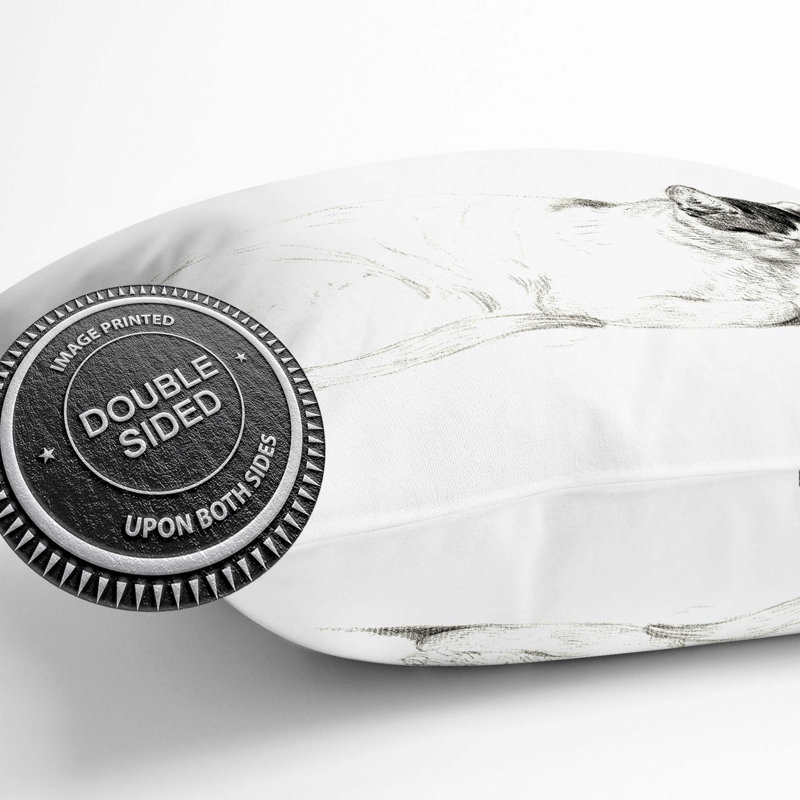 Square Throw Cushion, 40cm H x 40cm W x 15cm D