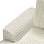 Canapé modulaire surdimensionné de 129 po en forme de U Canapé-lit moderne recouvert de velours côtelé doux avec une chaise longue pour le salon, beige
