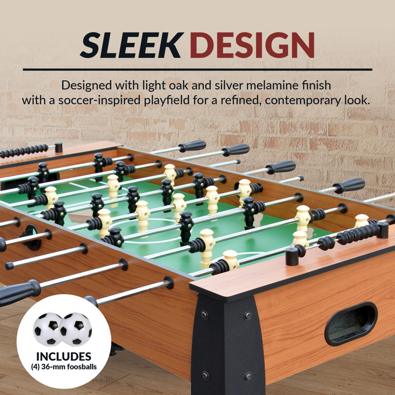 Soccer sur table de 54 po Hurricane, Cerisier clair