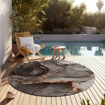 Alfonzo Washable Abstract Indoor / Outdoor Rug
