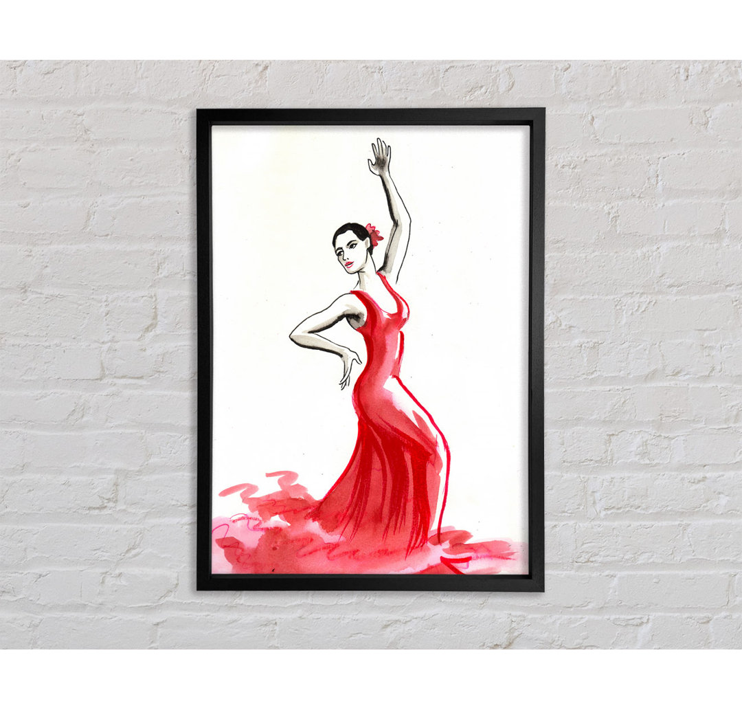 Flamenco 15 - Einzelner Bilderrahmen Kunstdrucke auf Leinwand