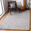 Tapis bleu marine / crème en laine touffeté à la main Basham-1628878154