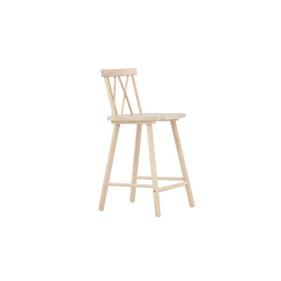 Leona Counter Stool with Solid Wood Frame