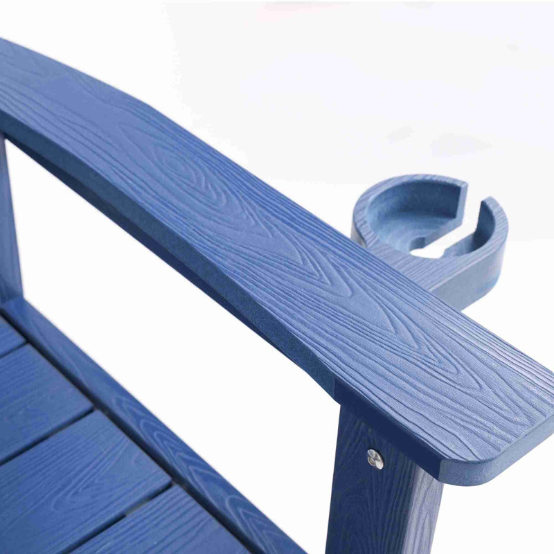 All-Weather HIPS Outdoor Bench, Navy Blue