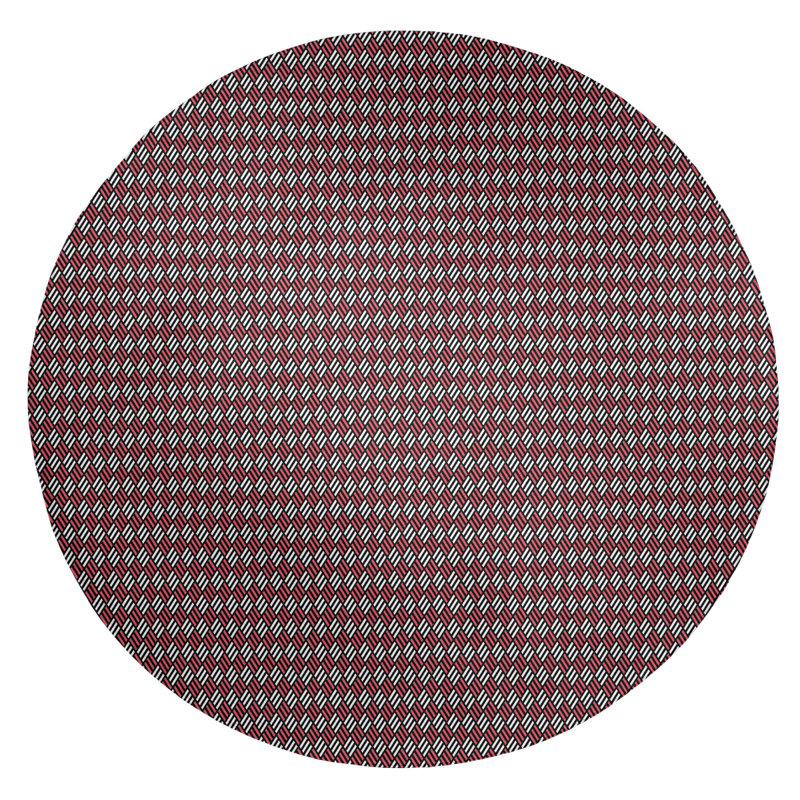 Chenille Geometric Indoor Rug, Round 5'