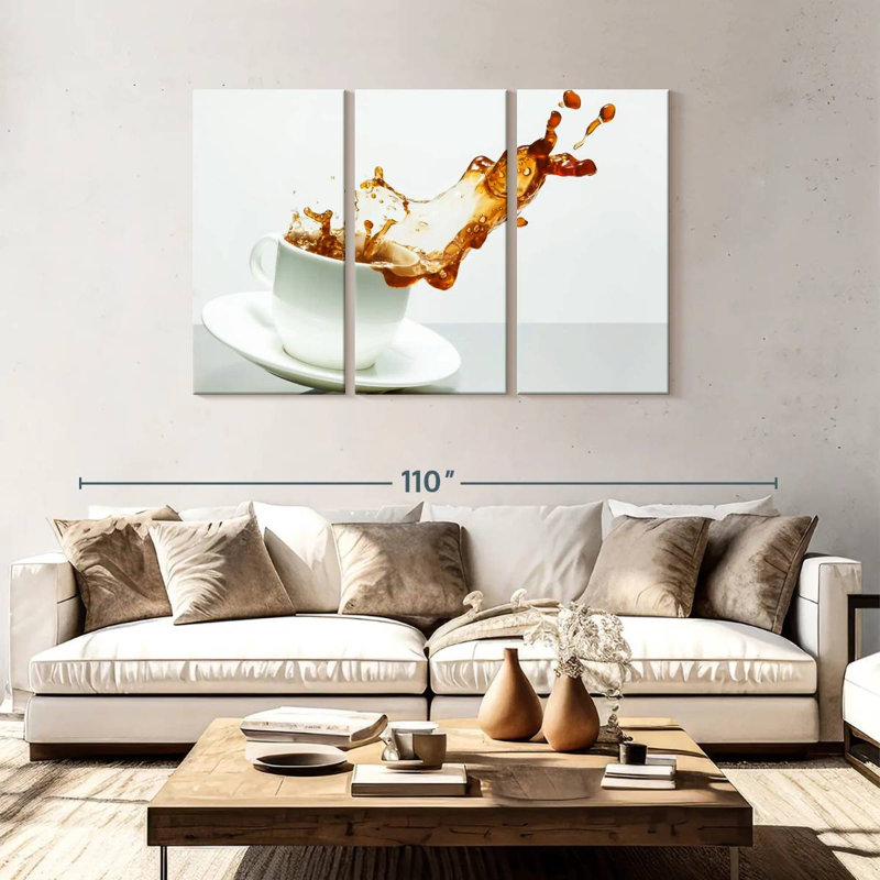 Yarlin Coffee Cup Splash, 48" H x 74" W