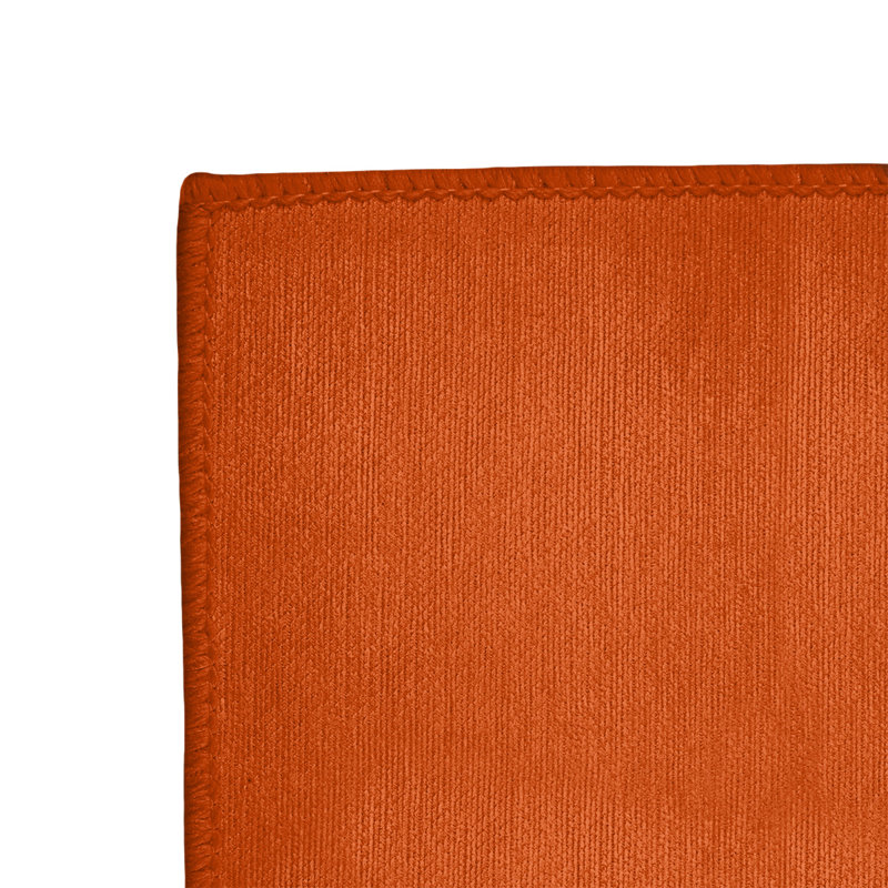 Tapis orange / noir tissé à plat Baltimore, Rectangle 9 pi x 12 pi
