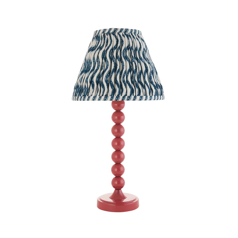Higgledy Metal Table Lamp, Gloss pink clay, Marlin blue
