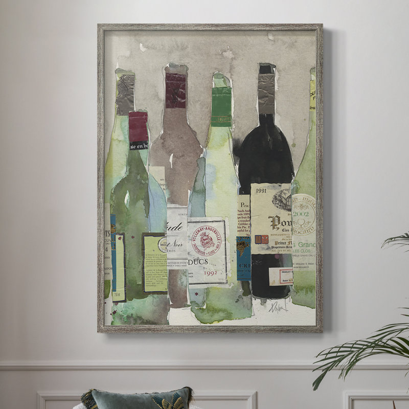 Reproduction encadrée rouge ou blanche II - bois massif, H 11 po x l 9 po