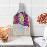 Ambesonne Pink Tempered Glass Cutting Board Retro Digital Robot Cat Pink Fuchsia
