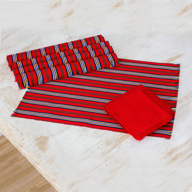 Aimee Cotton Striped Rectangle Placemat