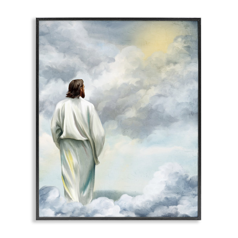 «In The Clouds», figure religieuse, estampe numérique, conception de Kim Allen, H 14 po x l 11 po
