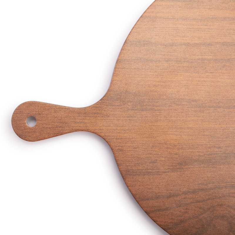 Round Melamine Wood Board - 12.5In, Brown