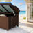 Patio Storage Bench,Garden Storage Bench,Outdoor Wicker Storage Bench