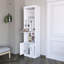 Bar moderne blanc avec rangement pour le vin - 2 portes, 13,3 pouces de profondeur, 15 tablettes, bois d'ingénierie pour les amoureux, intérieur spacieux-1927701734-1927701732