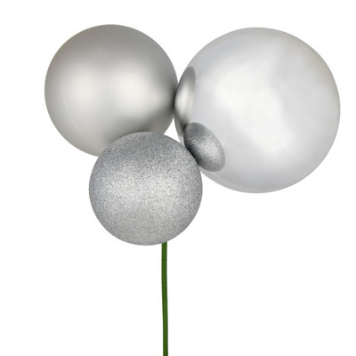 Vickerman Ball Ornament Christmas Pick. 18'' Pick