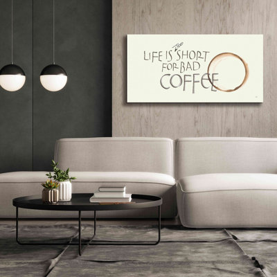 «Coffee Sayings I» par Chris Paschke, estampe numérique sur toile