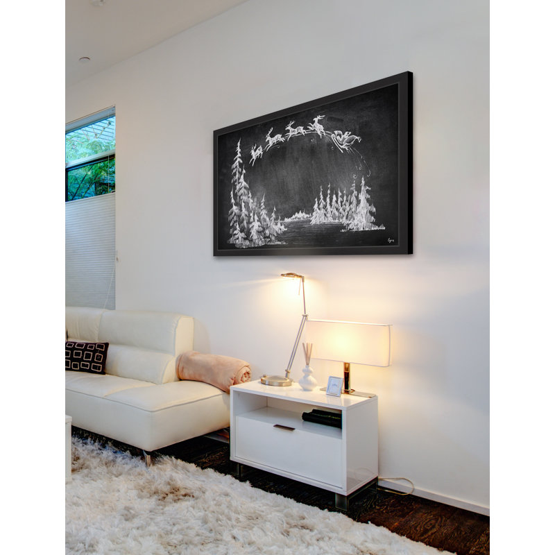 « over the moon », reproduction encadrée, H 12 po x l 18 po x P 1,5 po