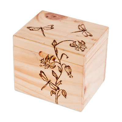 Handmade Dragonfly Traces Wood Decorative Box