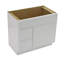 Colton 36" Freestanding Shaker Bathroom Vanity Cabinet with 1 Door & 2 Drawers, No Countertop, Ready to Assemble, White-95216807
