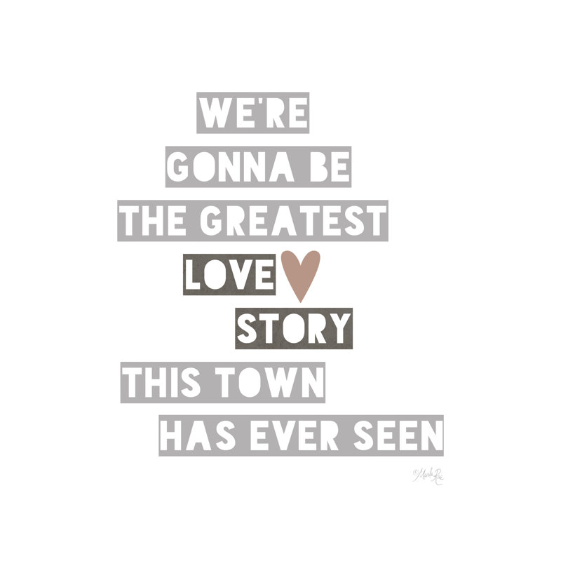 «Greatest Love Story» sur toile par Marla Rae, H 30 po x l 20 po x P 1,25 po