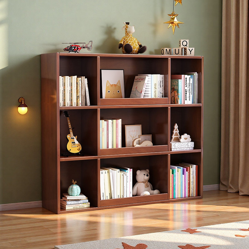 American style popular storage bookcase, Brown