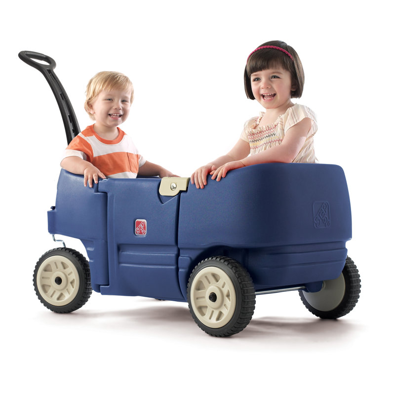 Step2 Wagon for Two Blue 2 Seat Toddler Outdoor Riding Toy