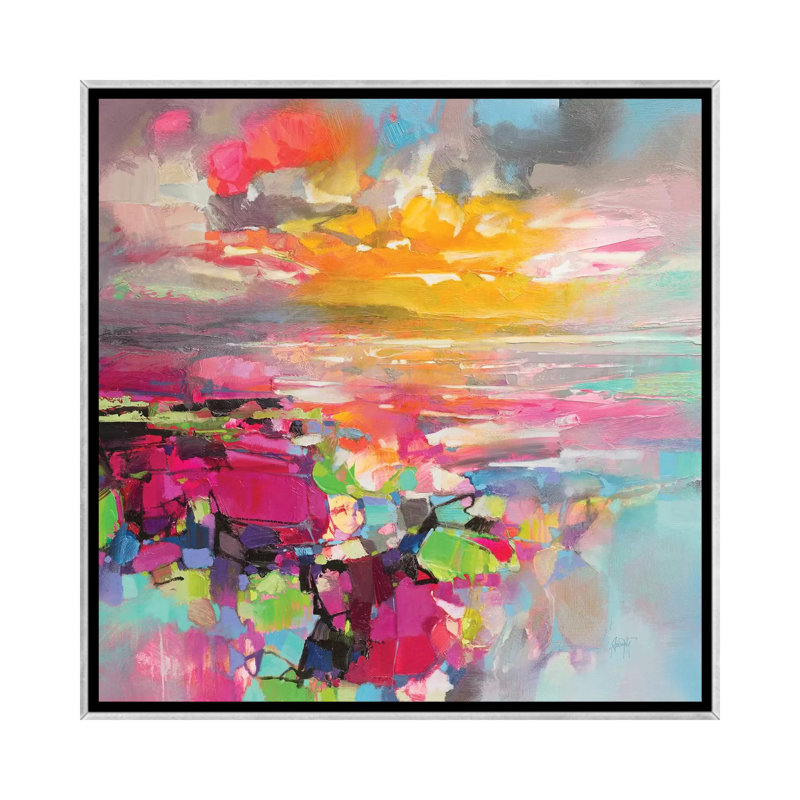 «Energy Spectrum I» par Scott Naismith - reproduction d'art, Toile avec cadre argenté, Aucun mat