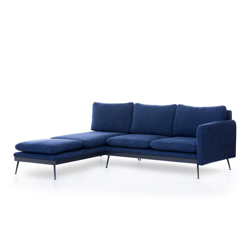 Canapé modulaire de 96,46 po Maristow, Bleu