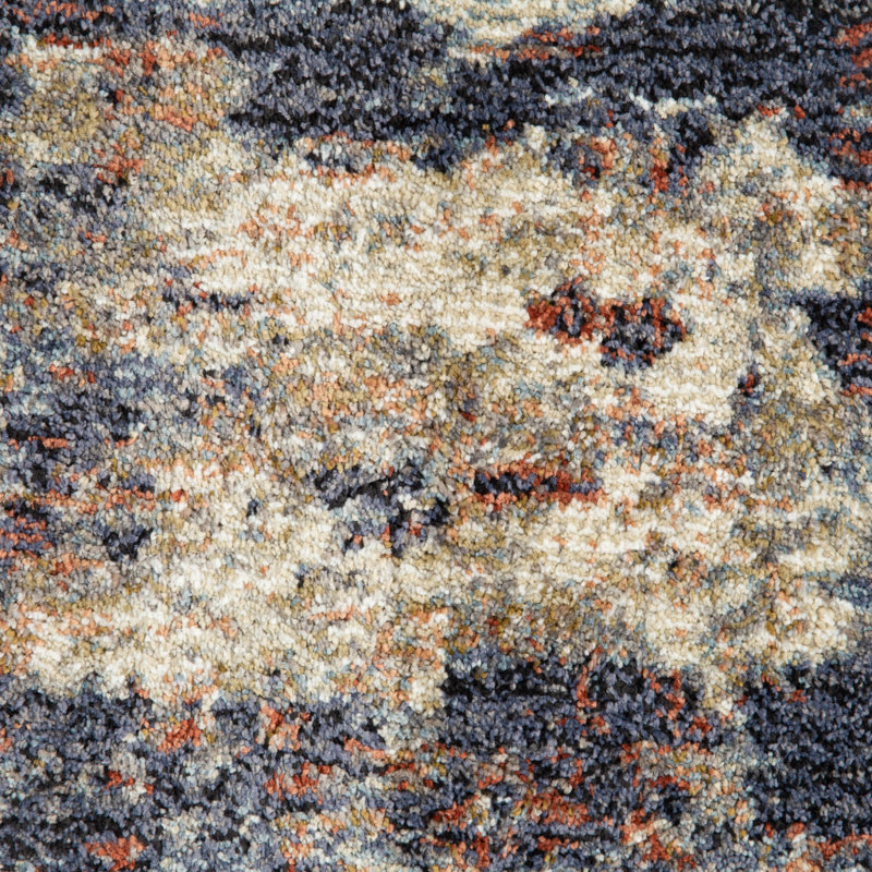10'Abstract Power Loom Runner Rug, Runner 2'7" x 10'