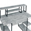 Bureau avec tablettes ouvertes et huche-543870849