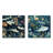 Blue And White Shark Shadows - Animals Shark Square Collage Set Of 2-145688562-145688557