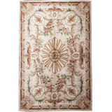 Savonnerie Hand Woven Wool Oriental Area Rug