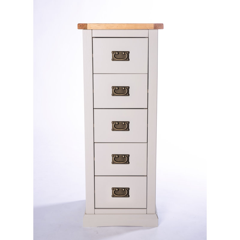 Escalante 45cm W 5 - Drawer Chest of Drawers, Grey/White