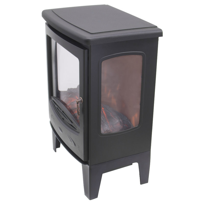 Hovey Marlow Home Co. 39cm W Black Electric Stove with 6000 BTU
