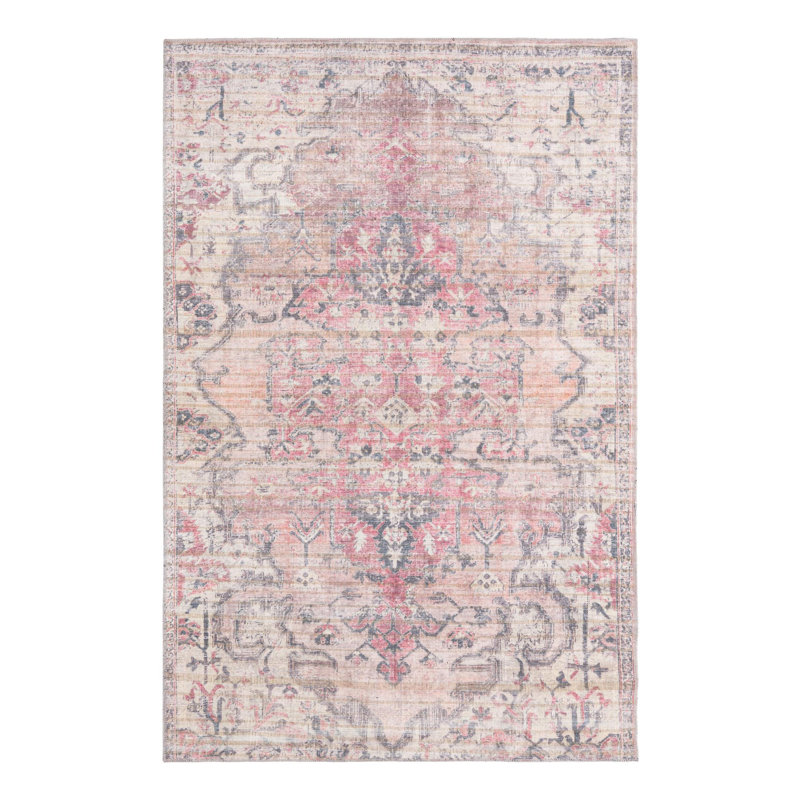 Engelman Washable Oriental Indoor Rug, Rectangle 5'3" x 8'