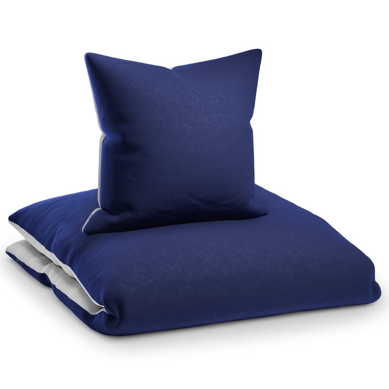 Polyester Solid Duvet Cover Set with Pillow Shams