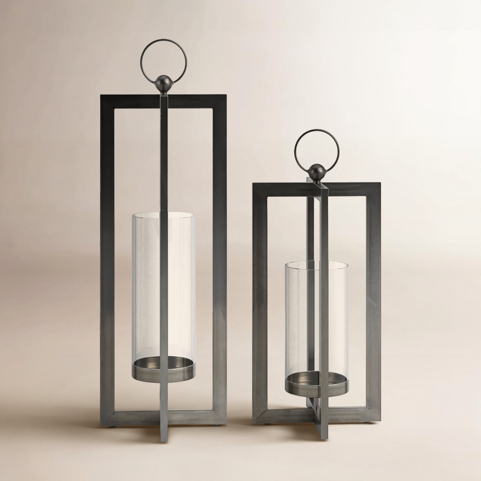 Danity 2 Piece Metal Tabletop Pillar Set