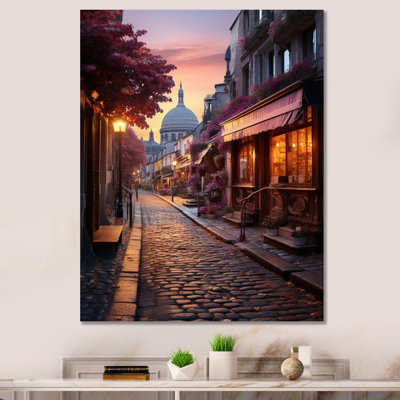 French Sunrise Over Montmartre III - France Canvas Print