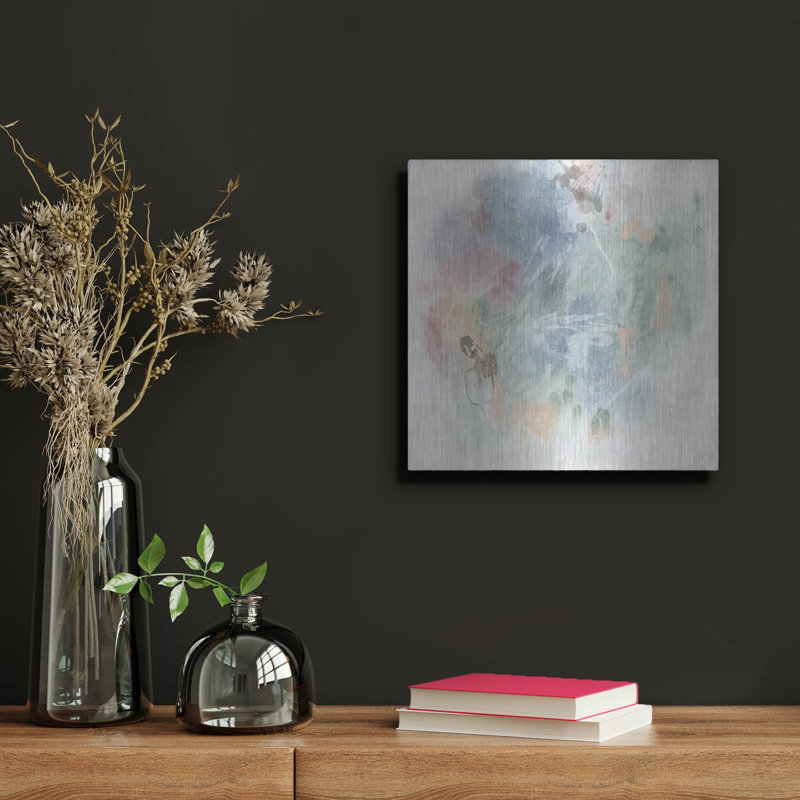  «Fog Inscription 1» par June Erica Vess, art mural en métal, 12 po x 12 po, H 12 po x l 12 po