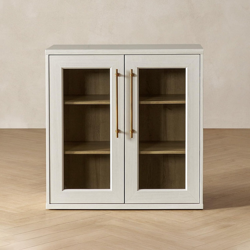 Petite armoire de rangement modulaire en chêne blanc